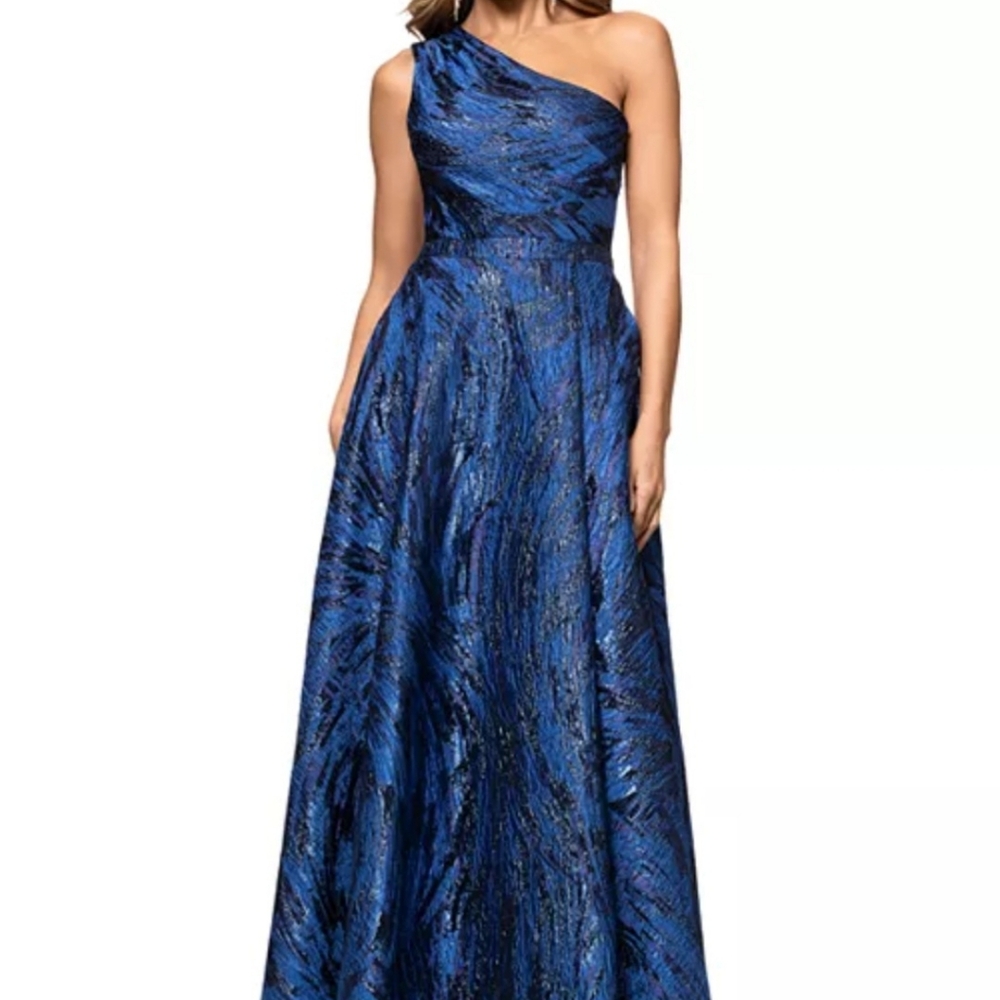 Bloomingdale's One-Shoulder Blue Dress